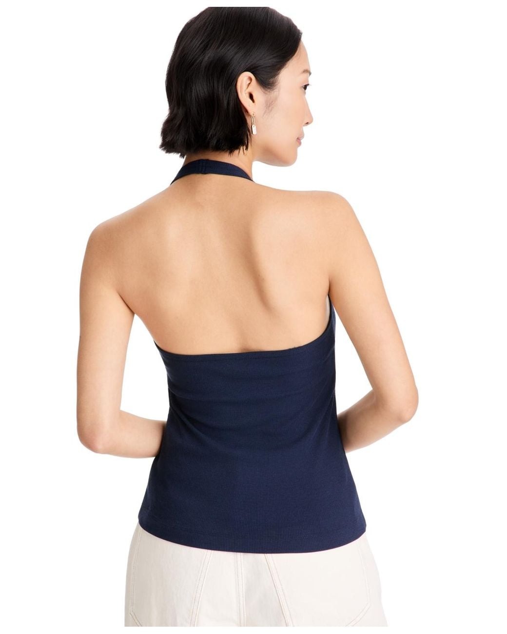 On 34th Blue V-neck Halter Top