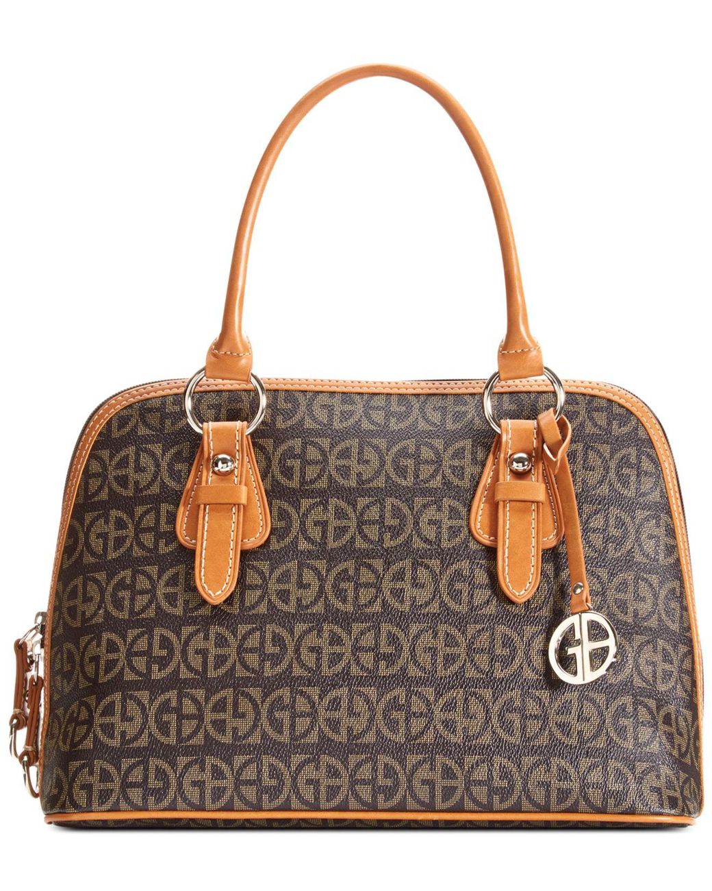 Giani Bernini Handbag Signature Block Dome Satchel in Brown Lyst