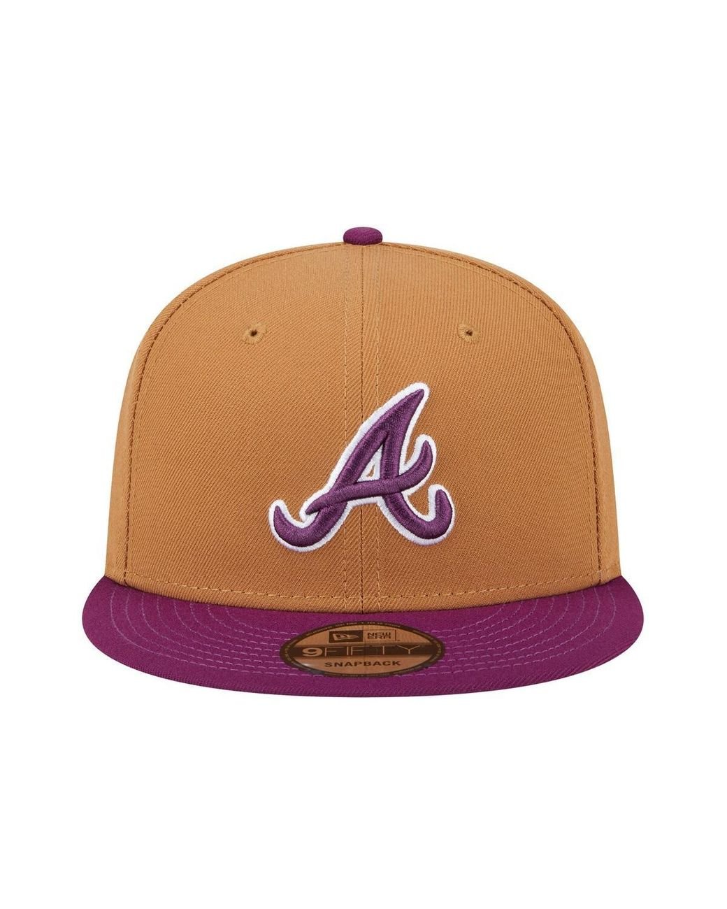 KTZ Brown/purple Atlanta Braves Color Pack Two-tone 9fifty Snapback Hat for men