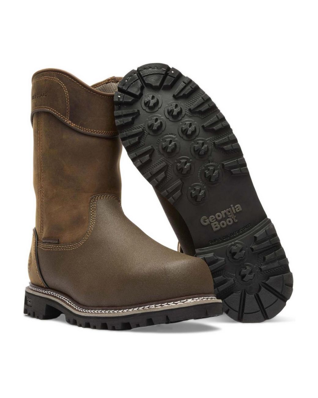 Georgia Boot Brown Brute Met Guard Composite Toe Waterproof Work Boot for men