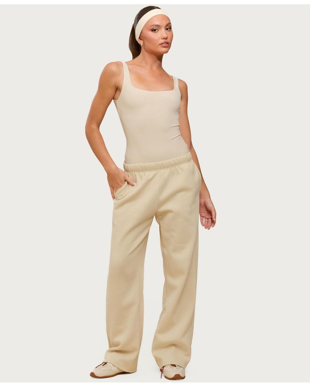 Edikted Natural Liona Square Neck Bodysuit