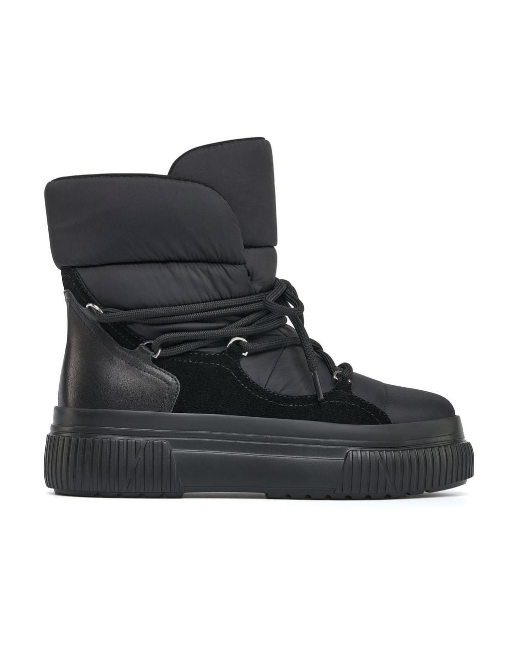 J/Slides Black Warren Platform Suede Boots