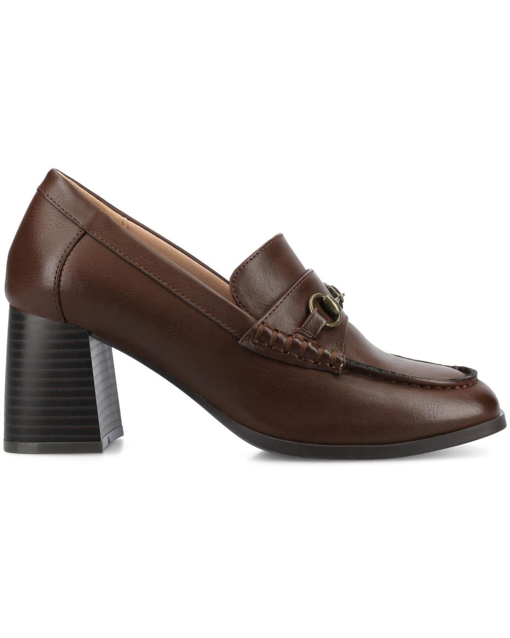 Journee Collection Brown Aisha Square Toe Pumps