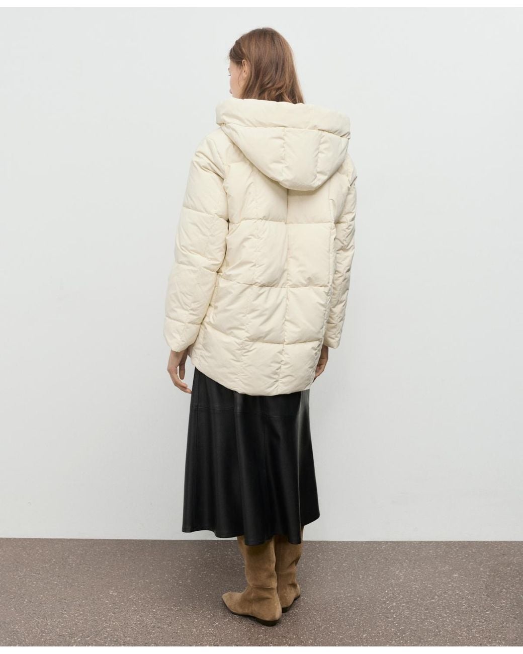 Mango Natural Hood Puffer Coat