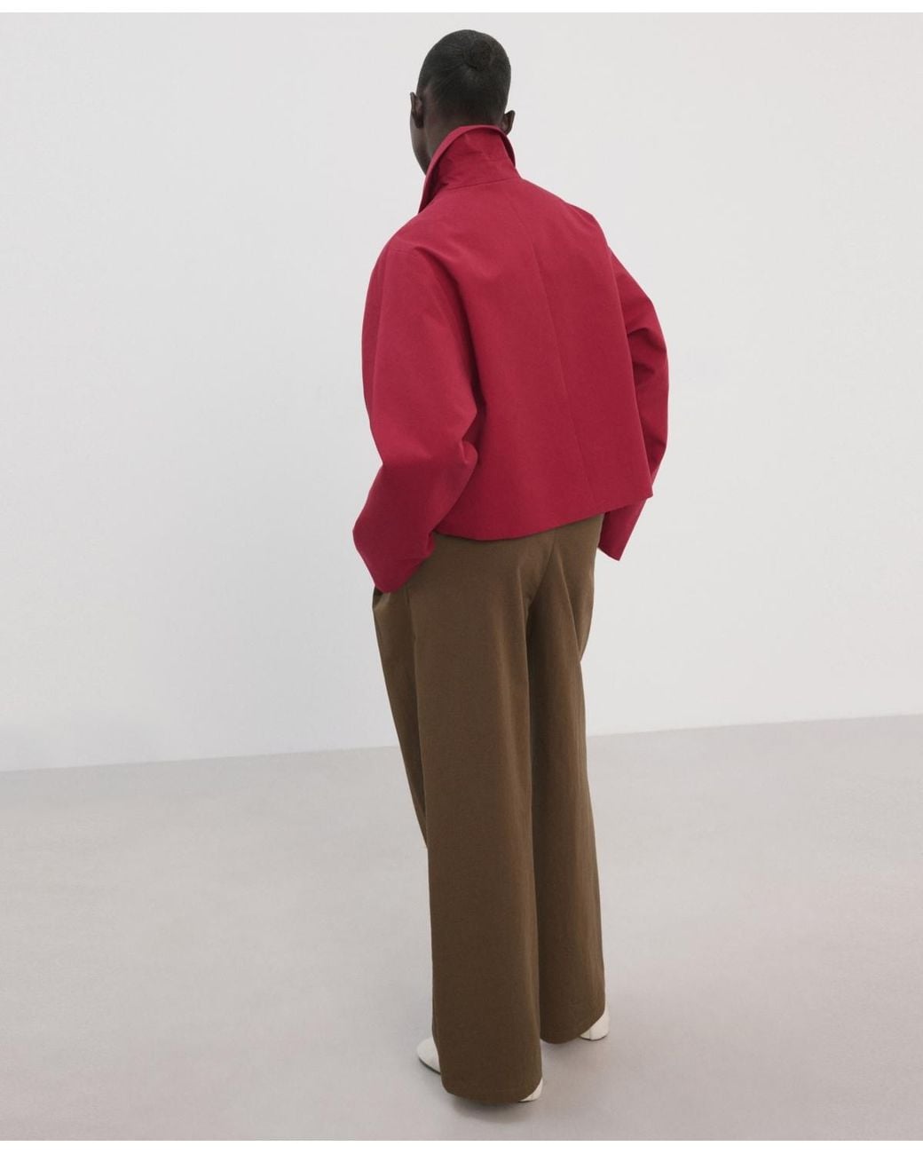 Mango Red Pockets Cotton Jacket