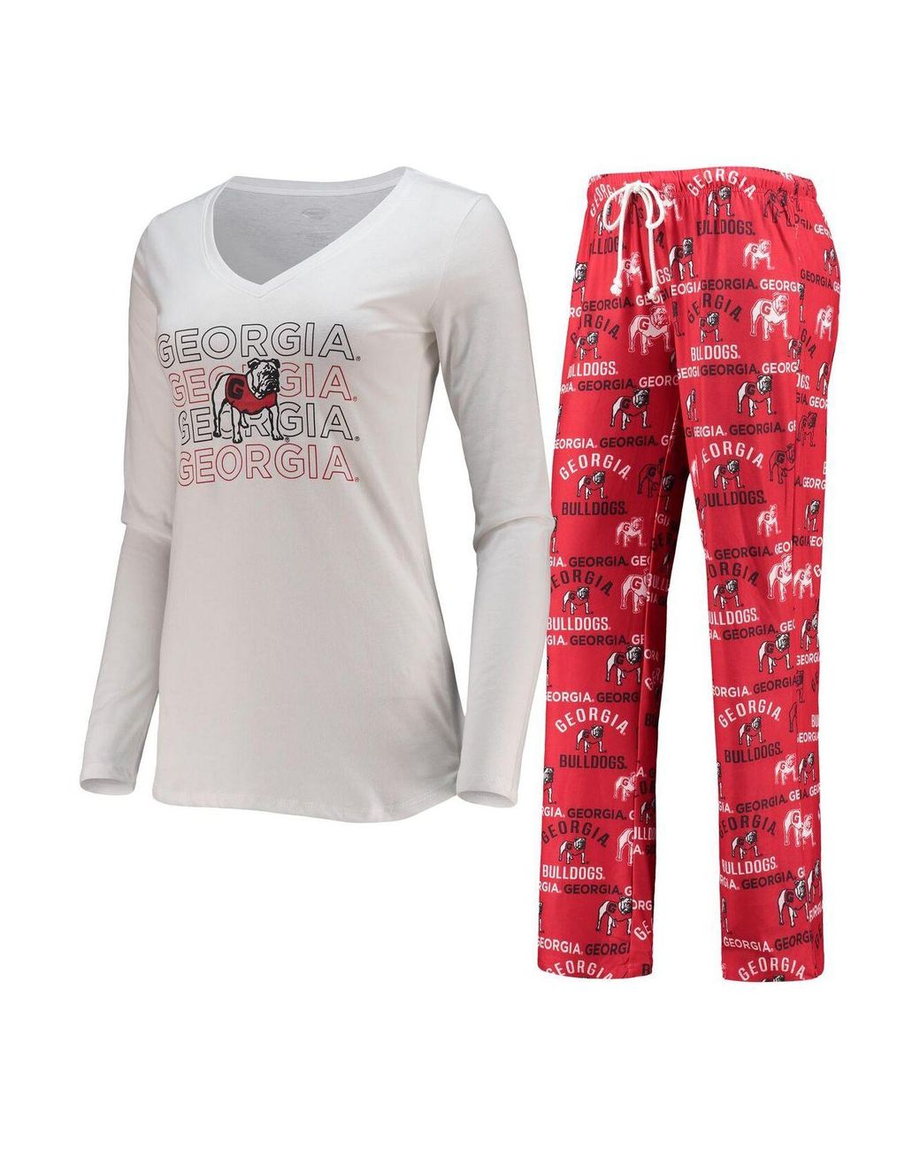 Women's Concepts Sport Heather Red Washington Capitals Meter Knit Raglan Long Sleeve T-Shirt & Shorts Sleep Set Size: Small