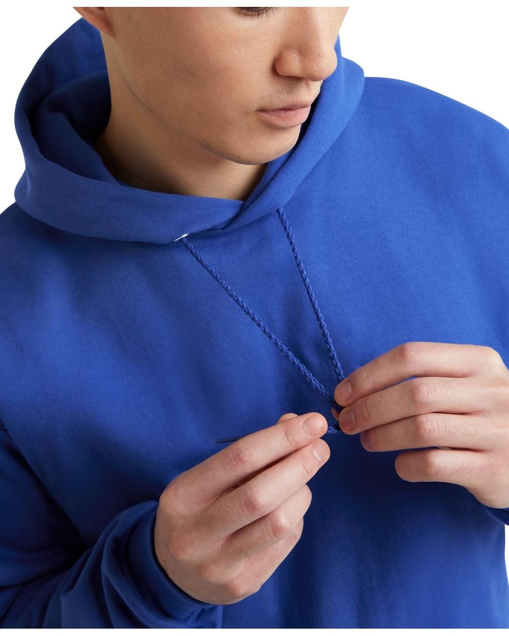 Hanes Blue Ultimate Heavyweight Fleece Hoodie for men