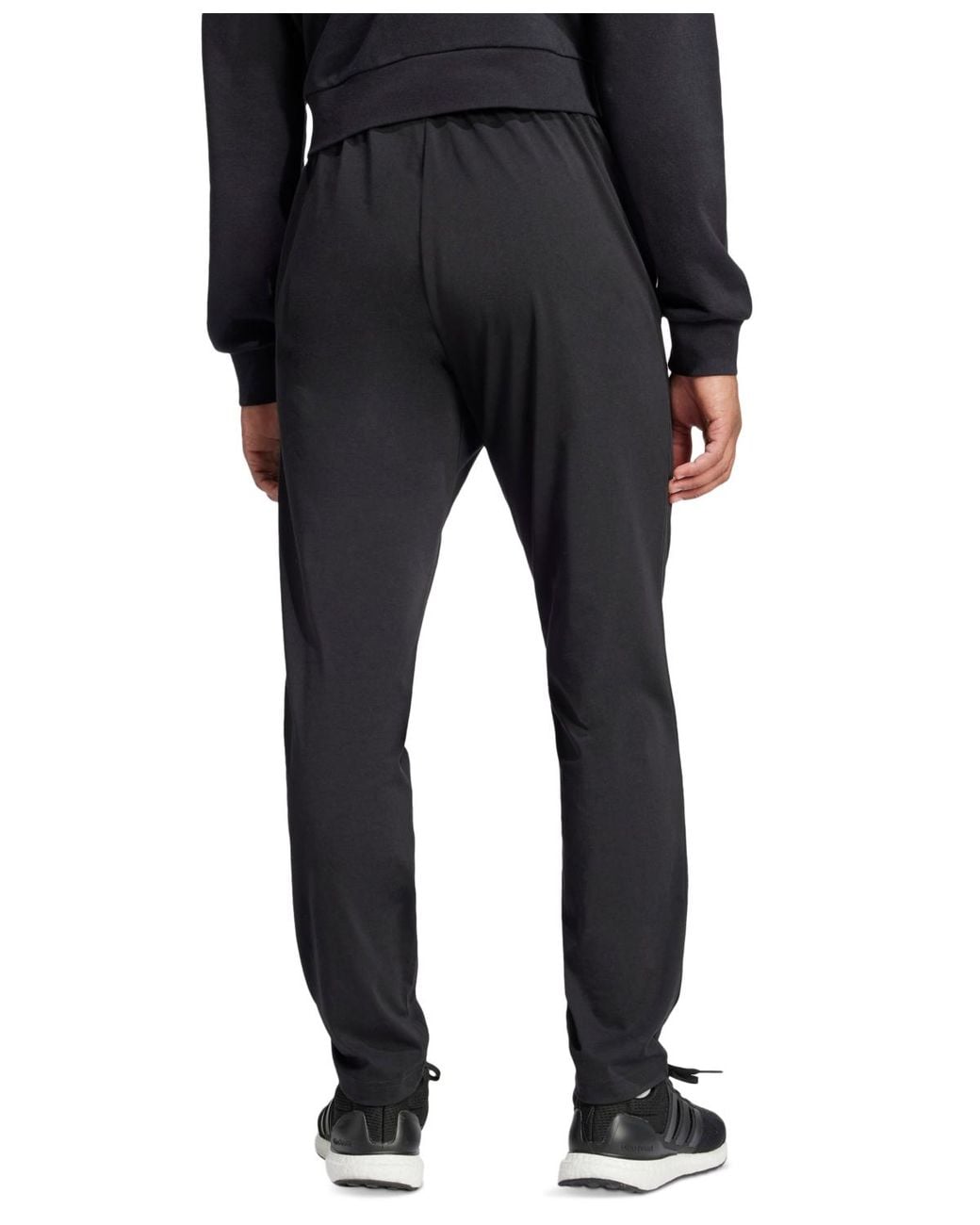 Adidas Black Essentials Small Logo Single Jersey Pants for men