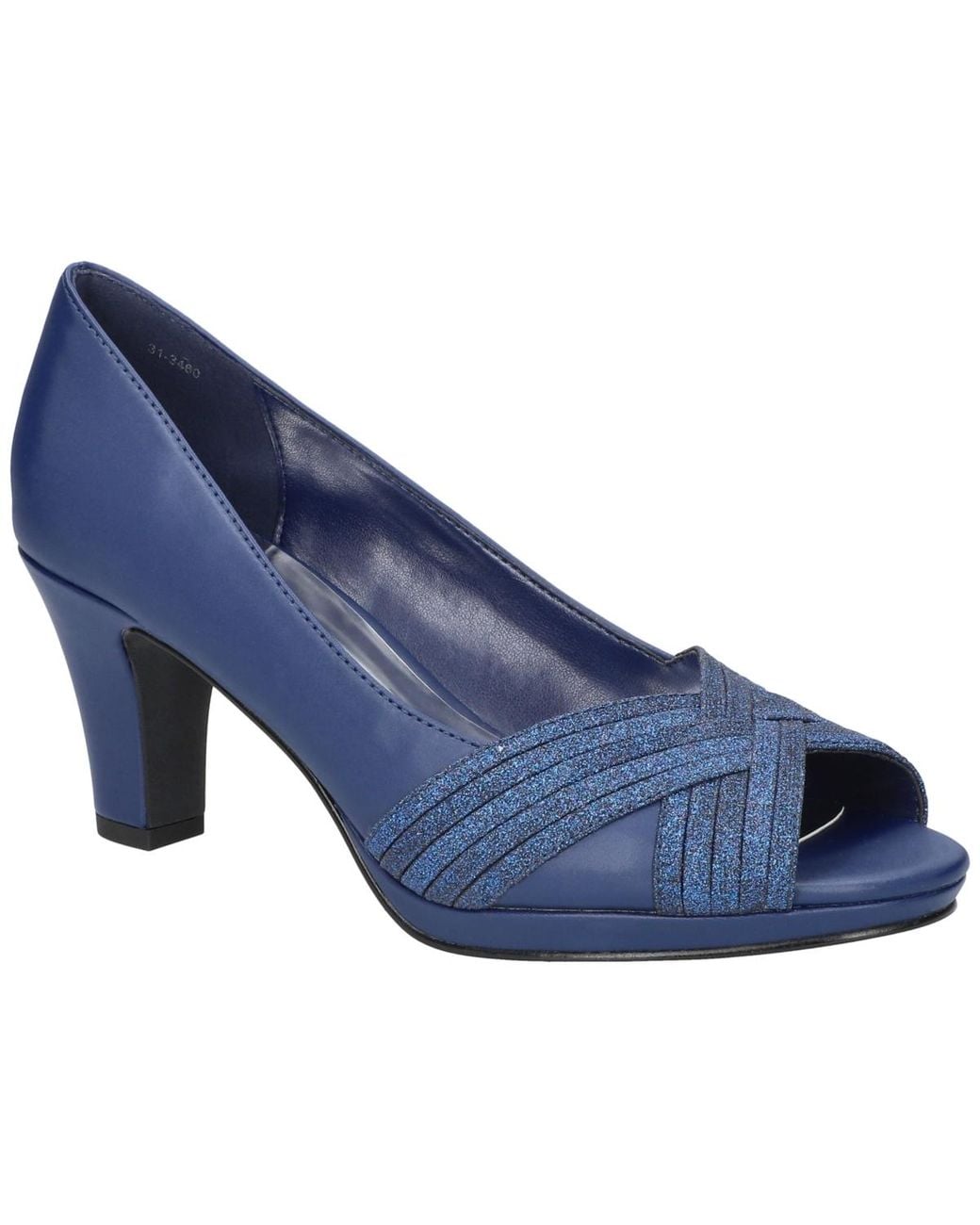 Easy Street Blue Lavish Platform Pumps