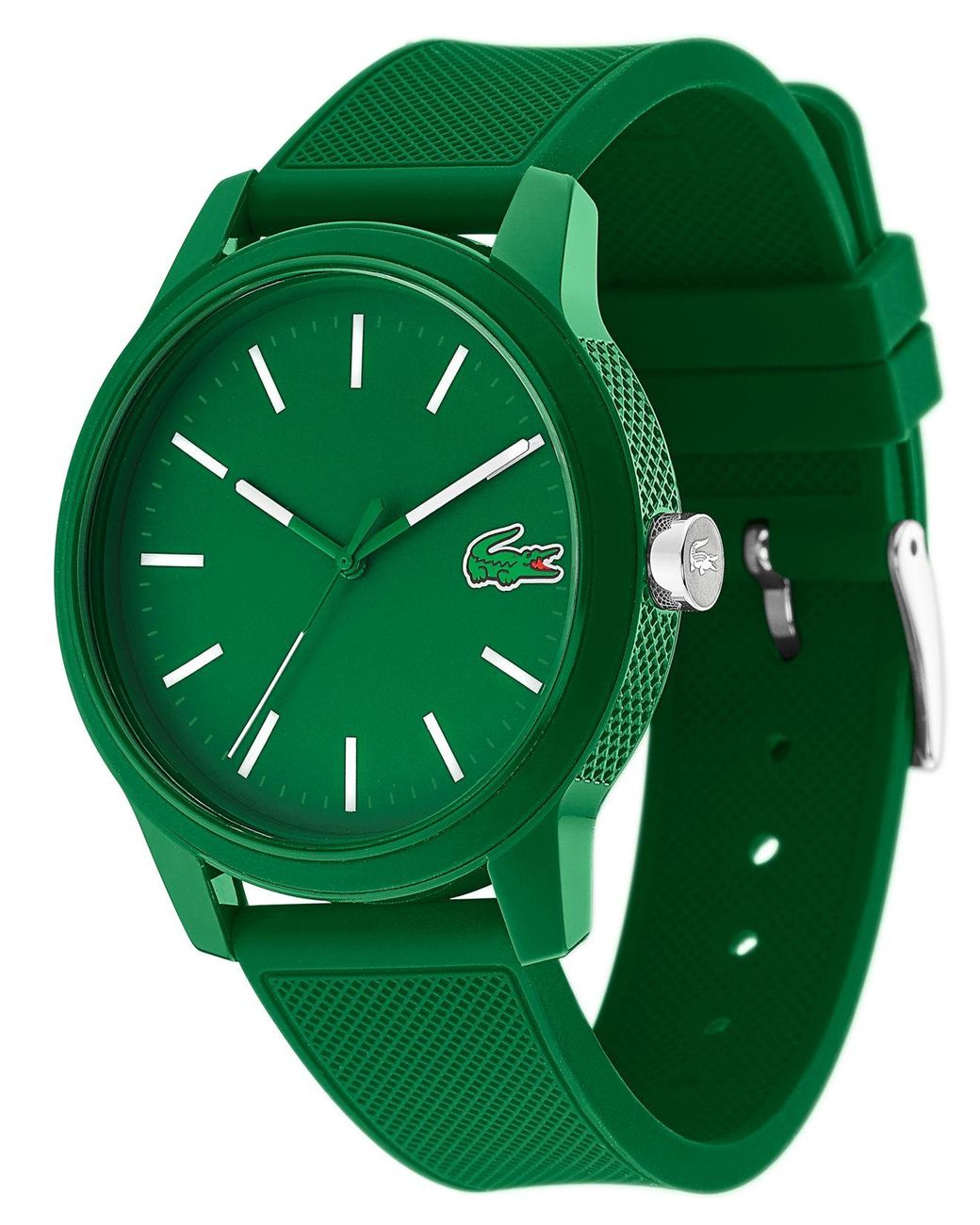 lacoste green silicone watch