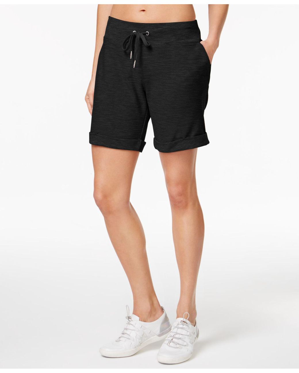 CALVIN KLEIN 205W39NYC Cuffed French Terry Shorts in Black