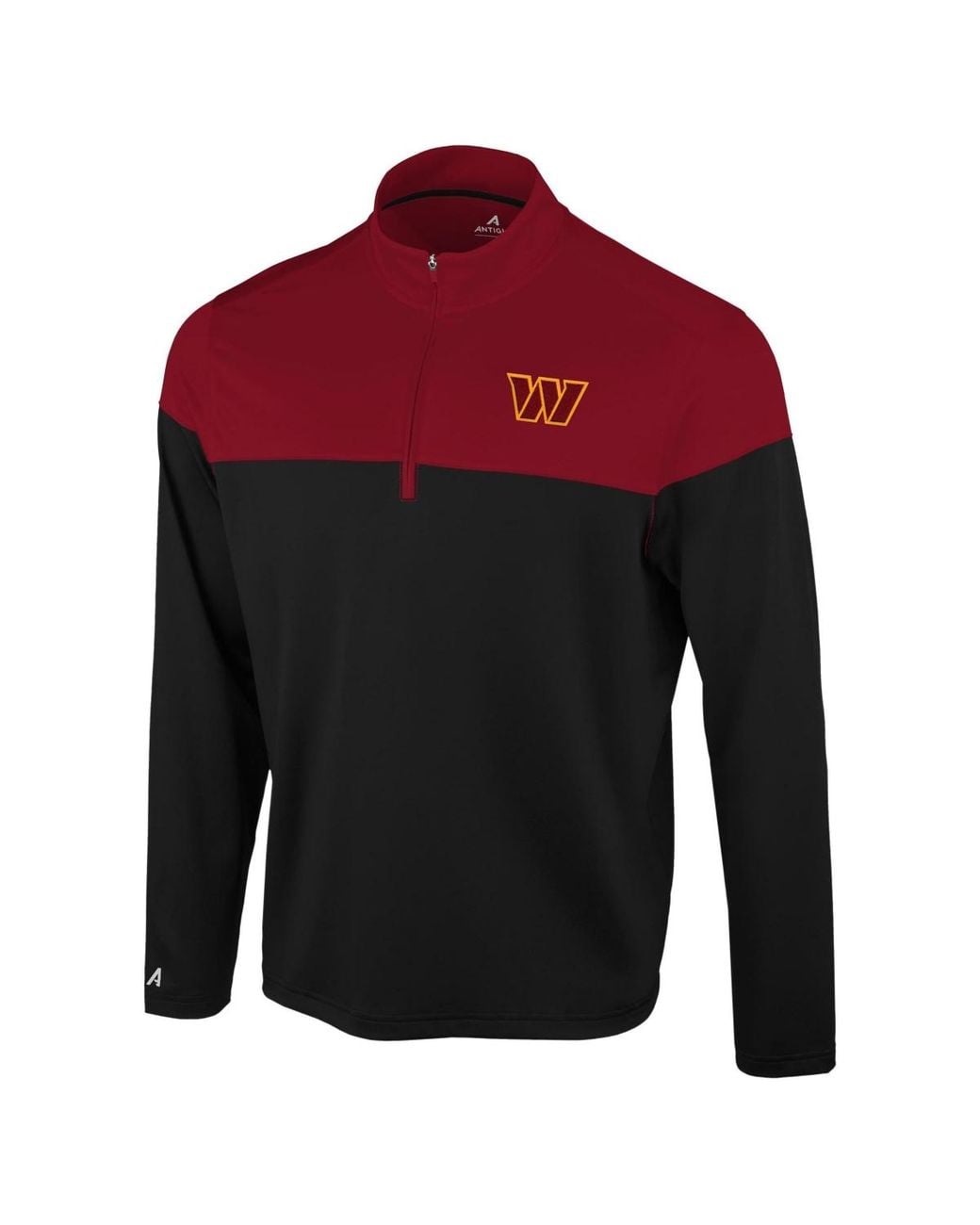 Antigua Black/burgundy Washington Commanders Hinder Quarter-zip ...