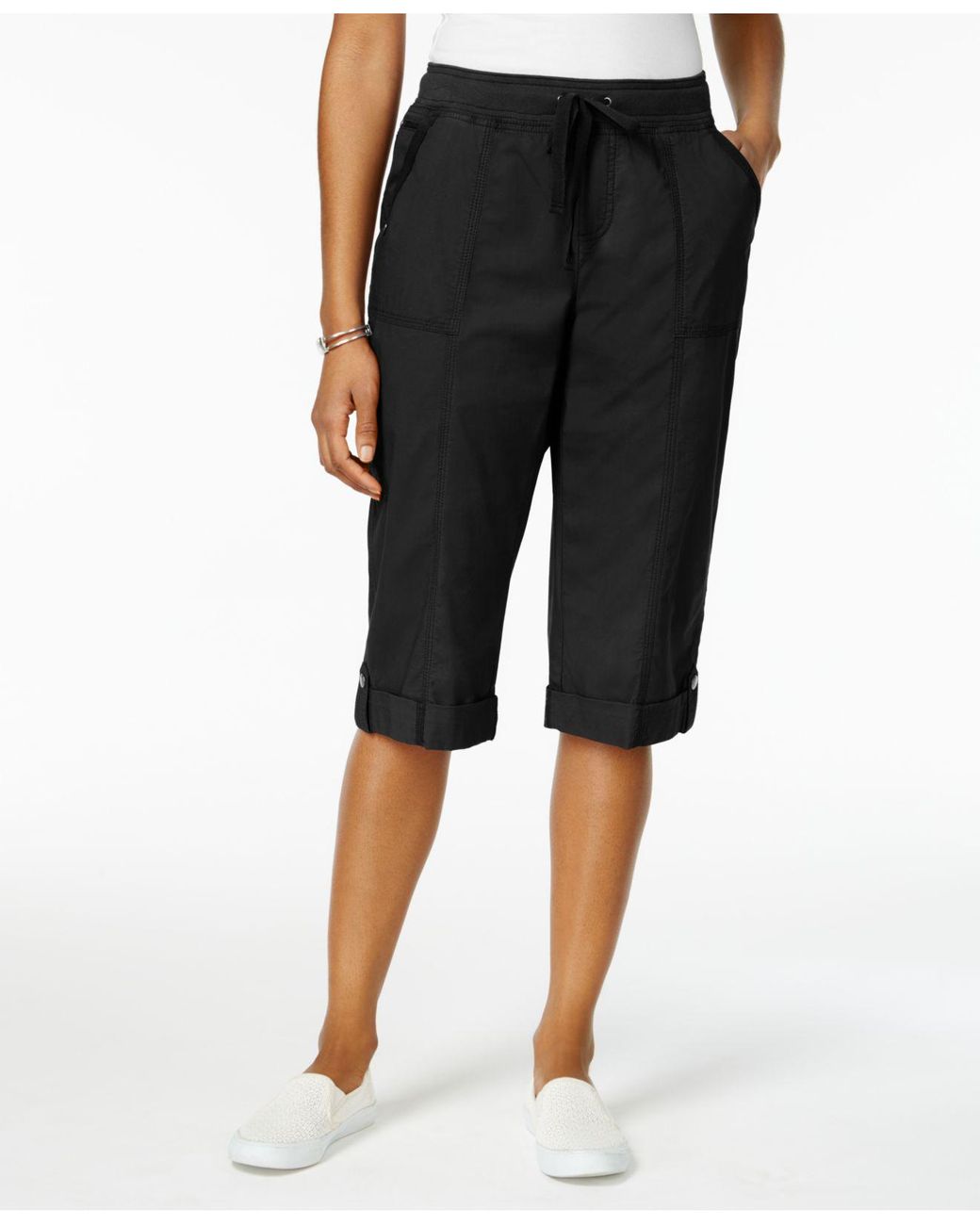 Plus Size Skimmer Shorts in Deep Black 