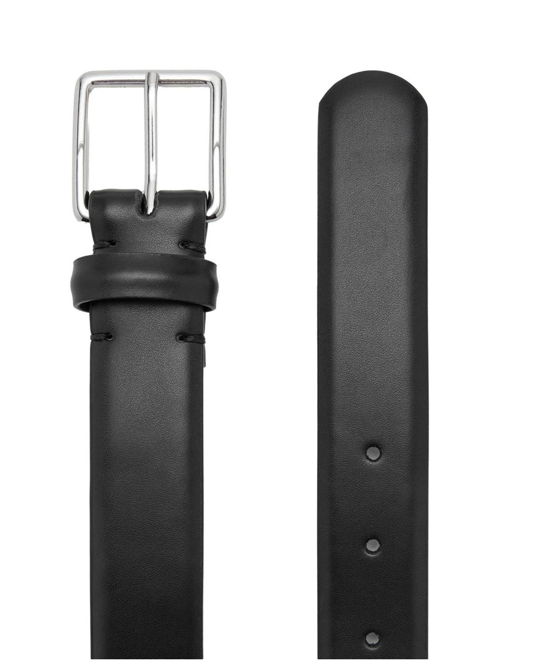 Mango Black Cowhide Leather Belt for men