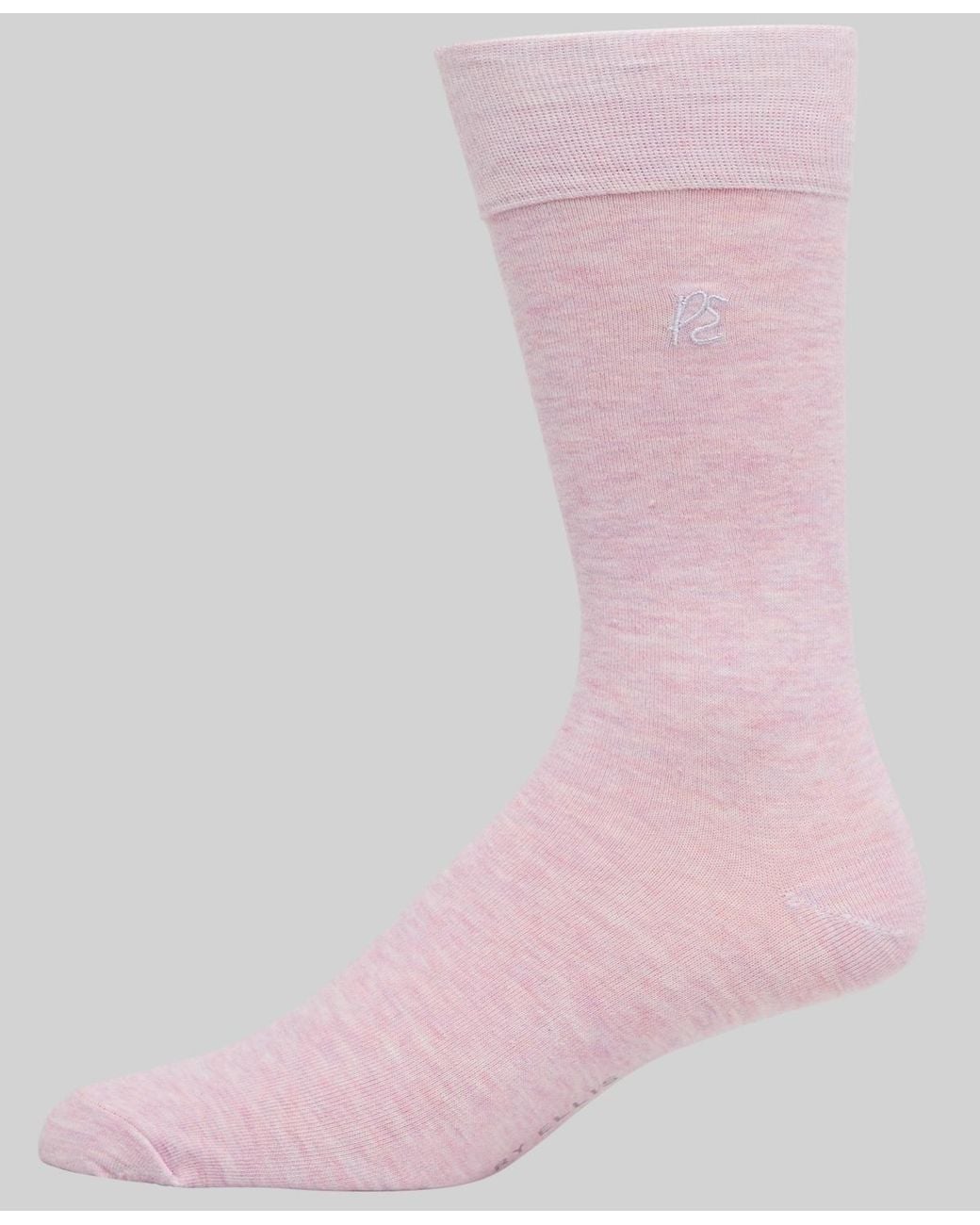 Perry Ellis Pink Heathered Patterned Socks for men