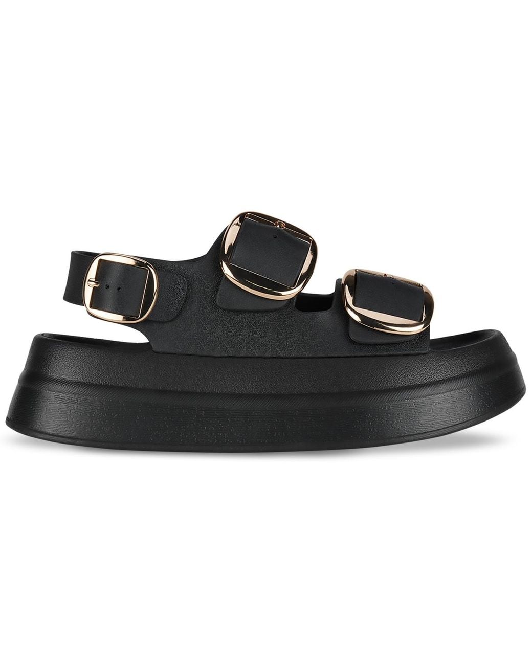 Jeffrey Campbell Black Blithe Flatform Footbed Sandals
