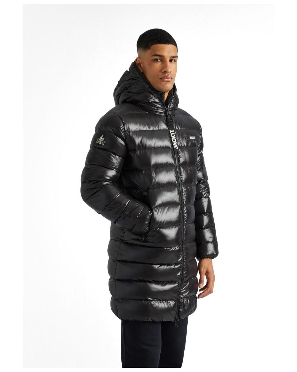 Jacket Black Down-fill Hooded Coat