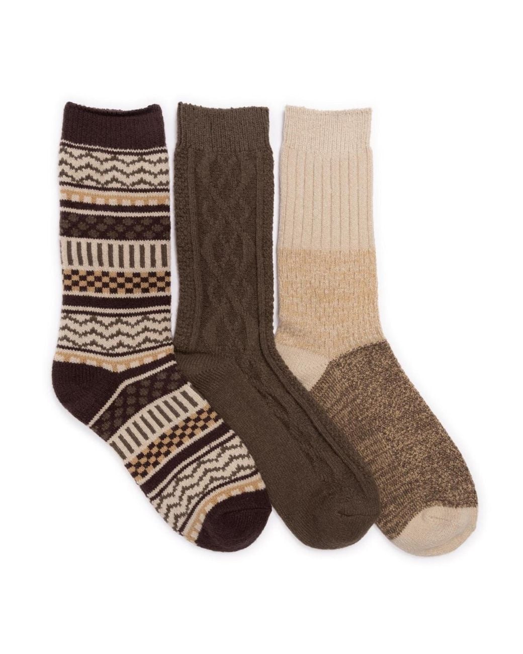 Muk Luks Brown Boot Socks