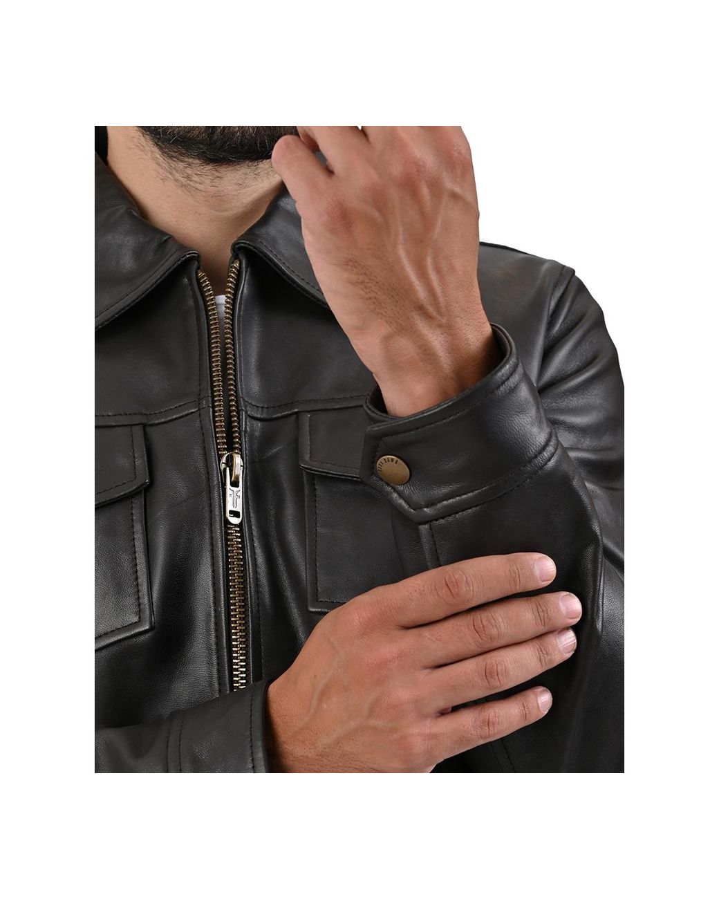 Frye Black Regular-fit Collared Neck Jacket for men