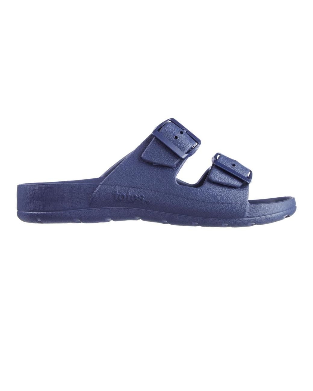 Totes Blue Double Buckle Adjustable Slide