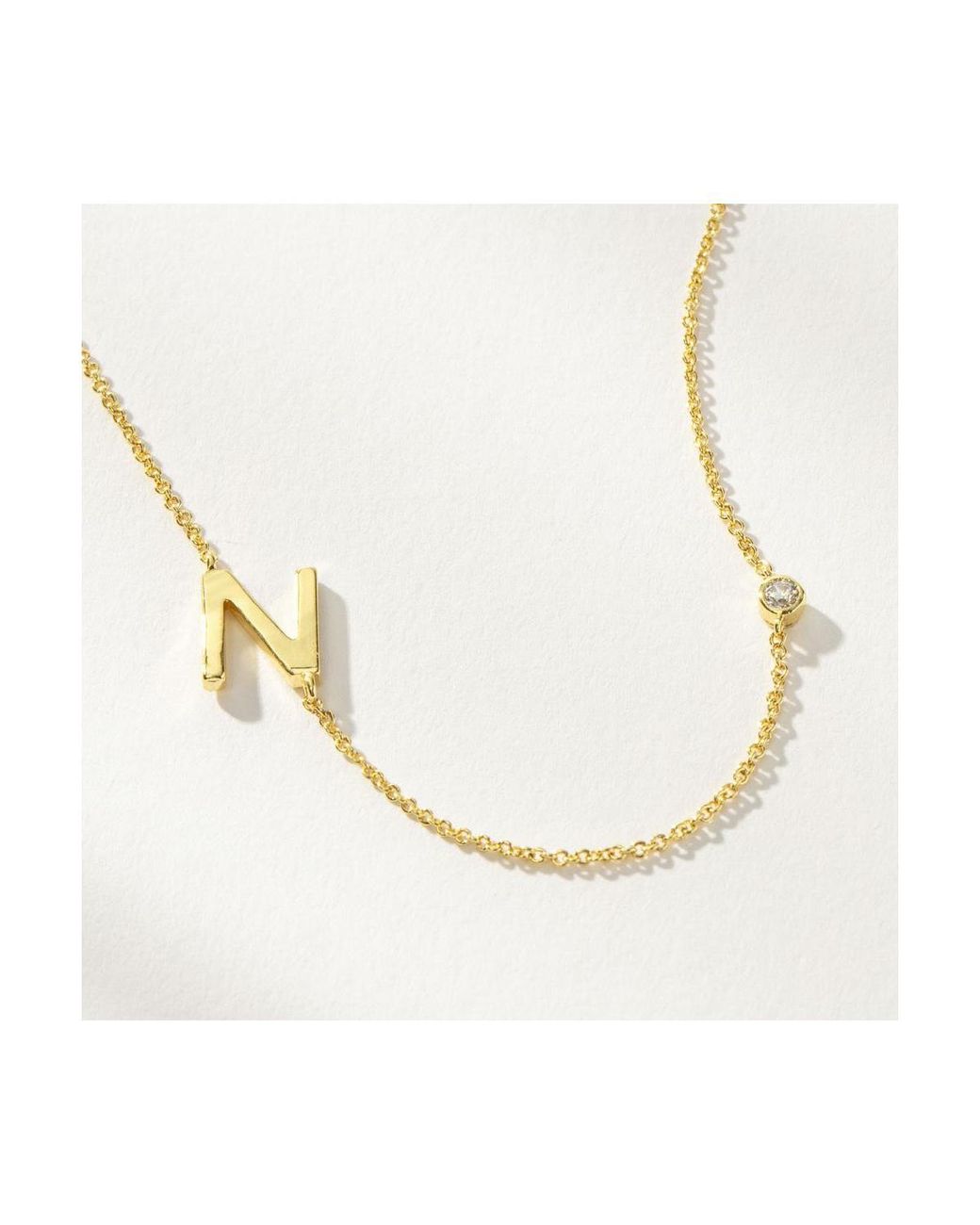 UNCOMMON JAMES 14k Gold-plated Personalized Touch Initial Necklace in ...