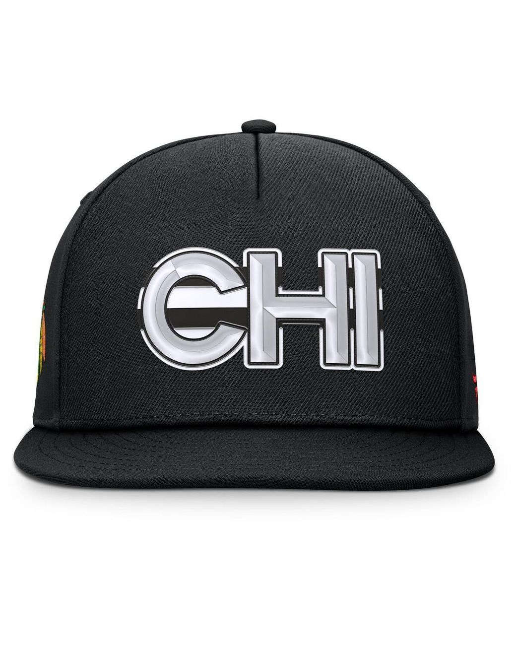 Fanatics Black Chicago Hawks Authentic Pro Rink Team Code Snapback Hat for men