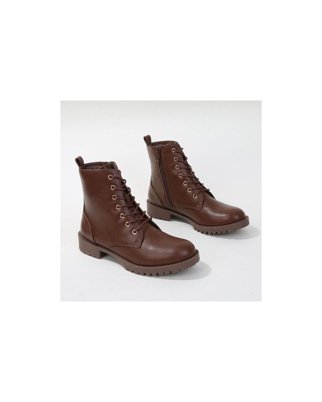 BERNESS Brown Phillina Combat Boots
