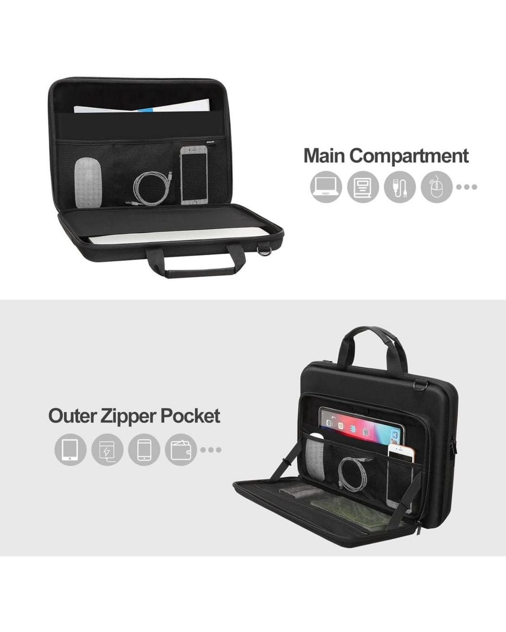 Mosiso Black Hard Shell Laptop Case