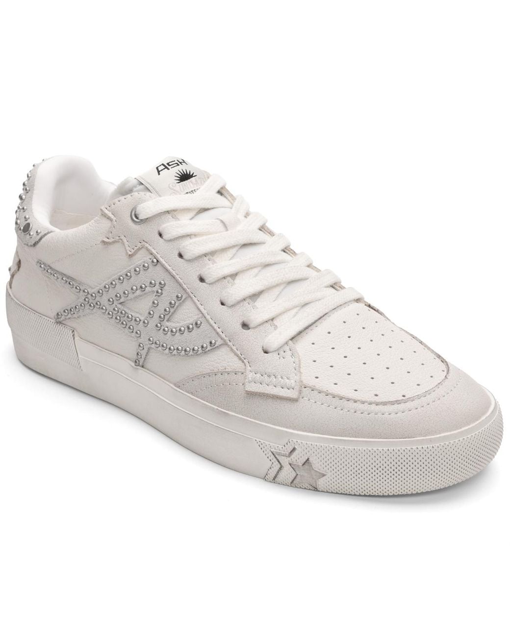 Ash White Moonlight Studs Leather Sneaker