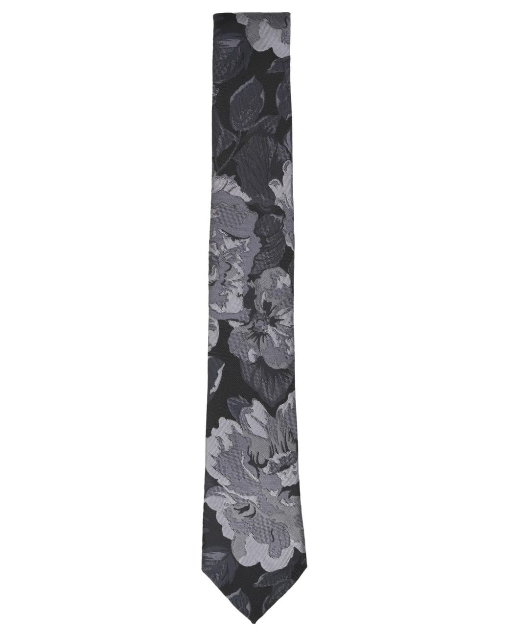BarIII Gray Beford Floral Pattern Tie for men