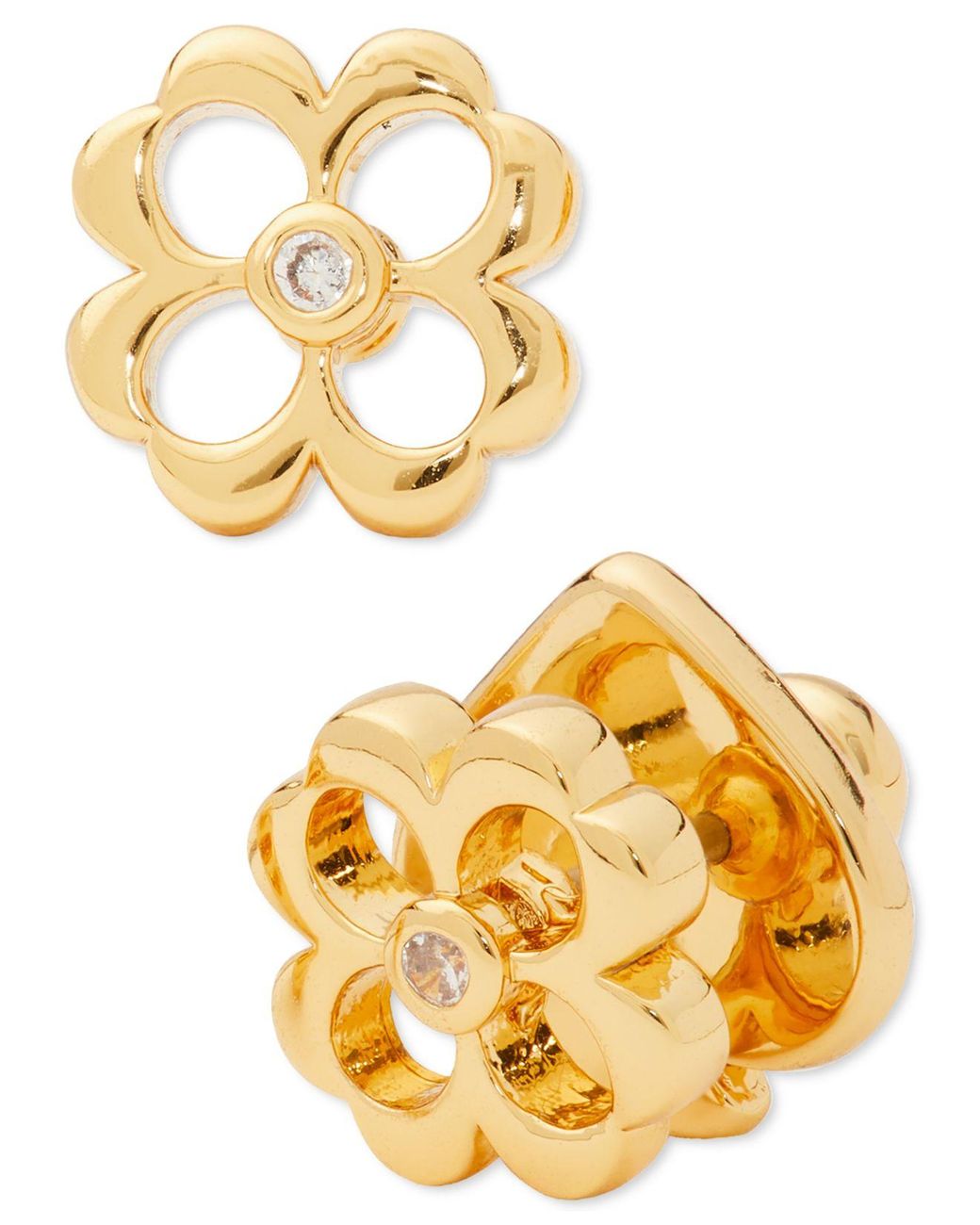 Kate Spade Goldtone Cubic Zirconia Flower Stud Earrings in Metallic Lyst