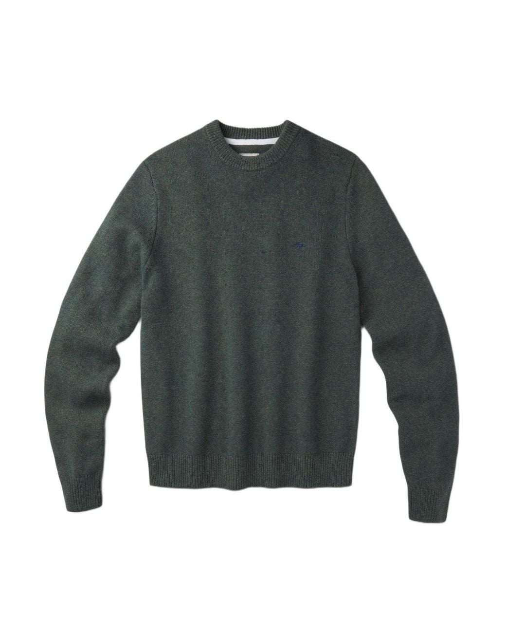 aubi Green Phillips Lambswool Crew Neck Sweater