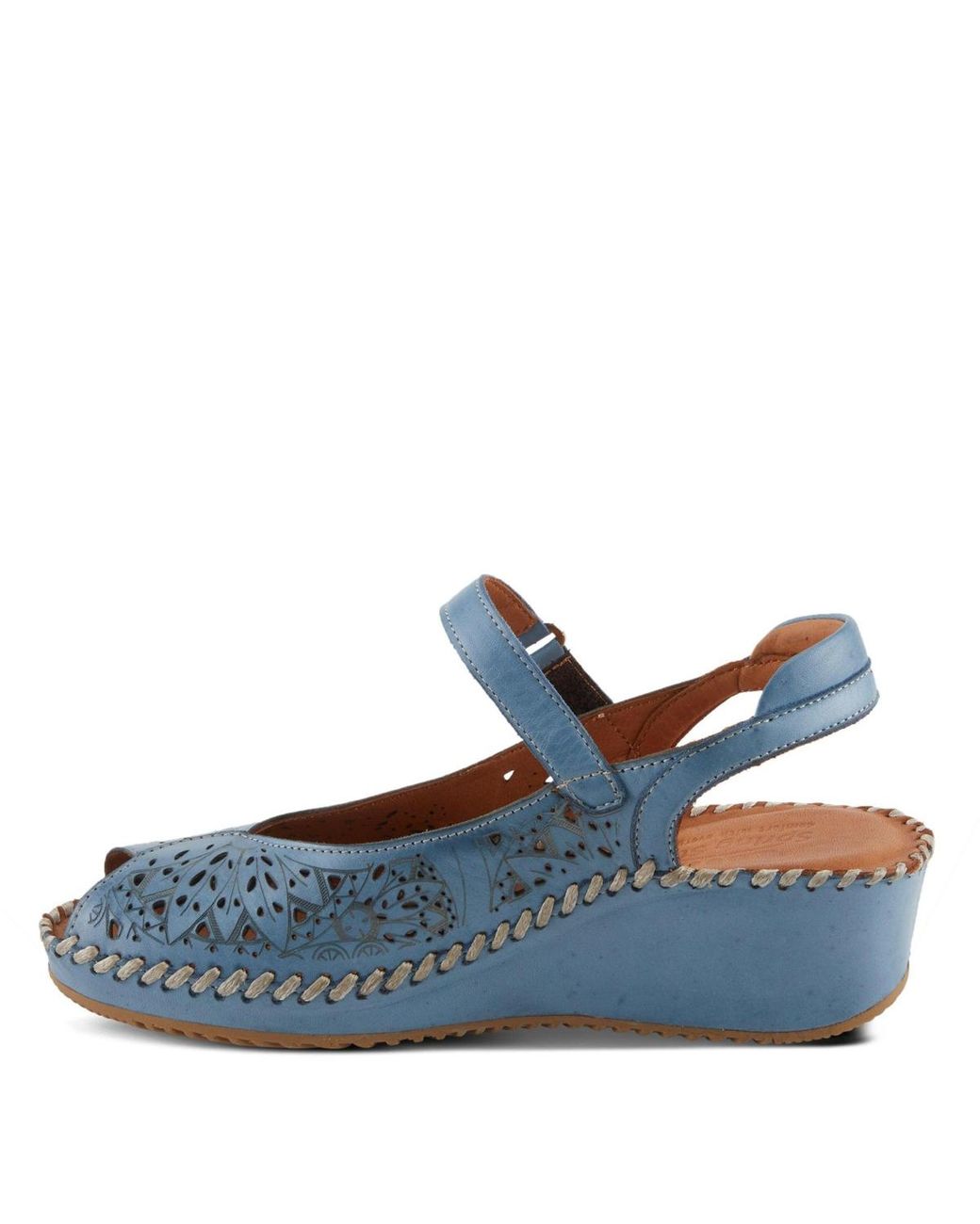 Spring Step Blue Santonio Wedges