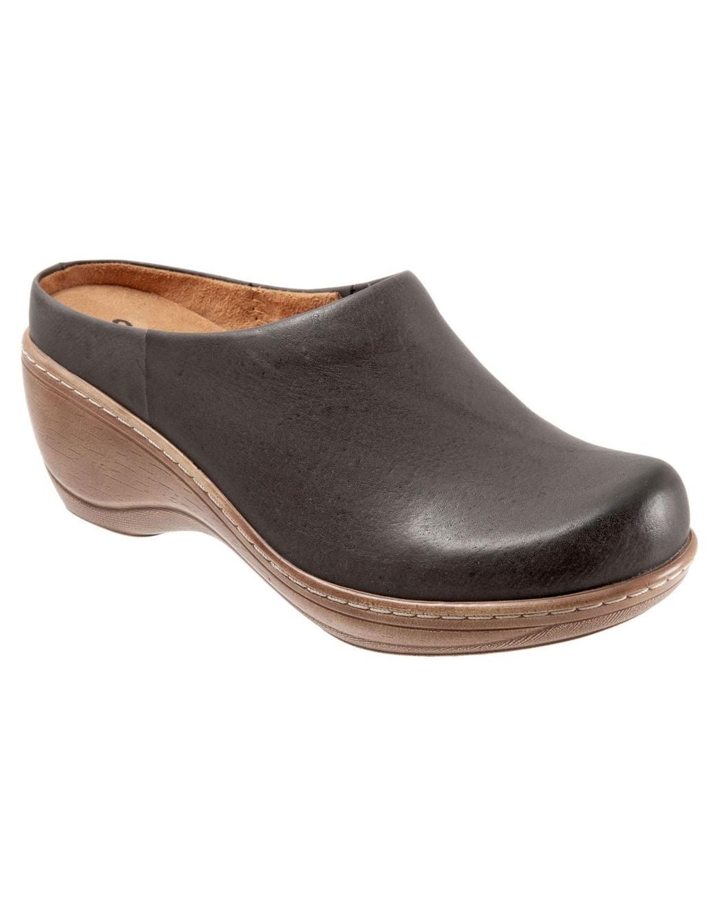 Softwalk Madison Clog in Brown | Lyst