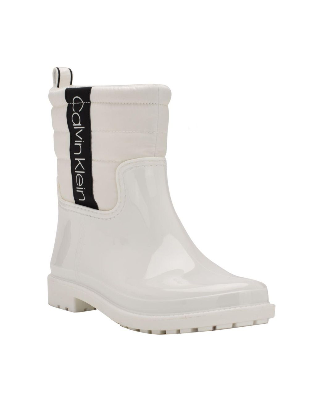 Calvin Klein Sisely Pullon Lug Sole Logo Cold Weather Rain Booties in