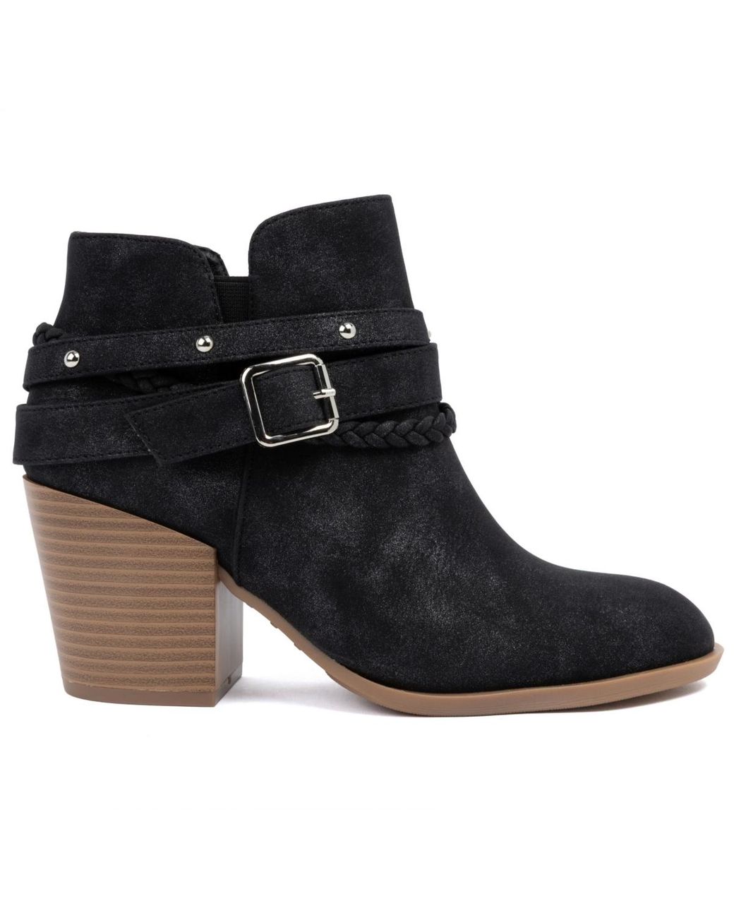 Sugar Black Sansa Closed Toe Ankle Booties