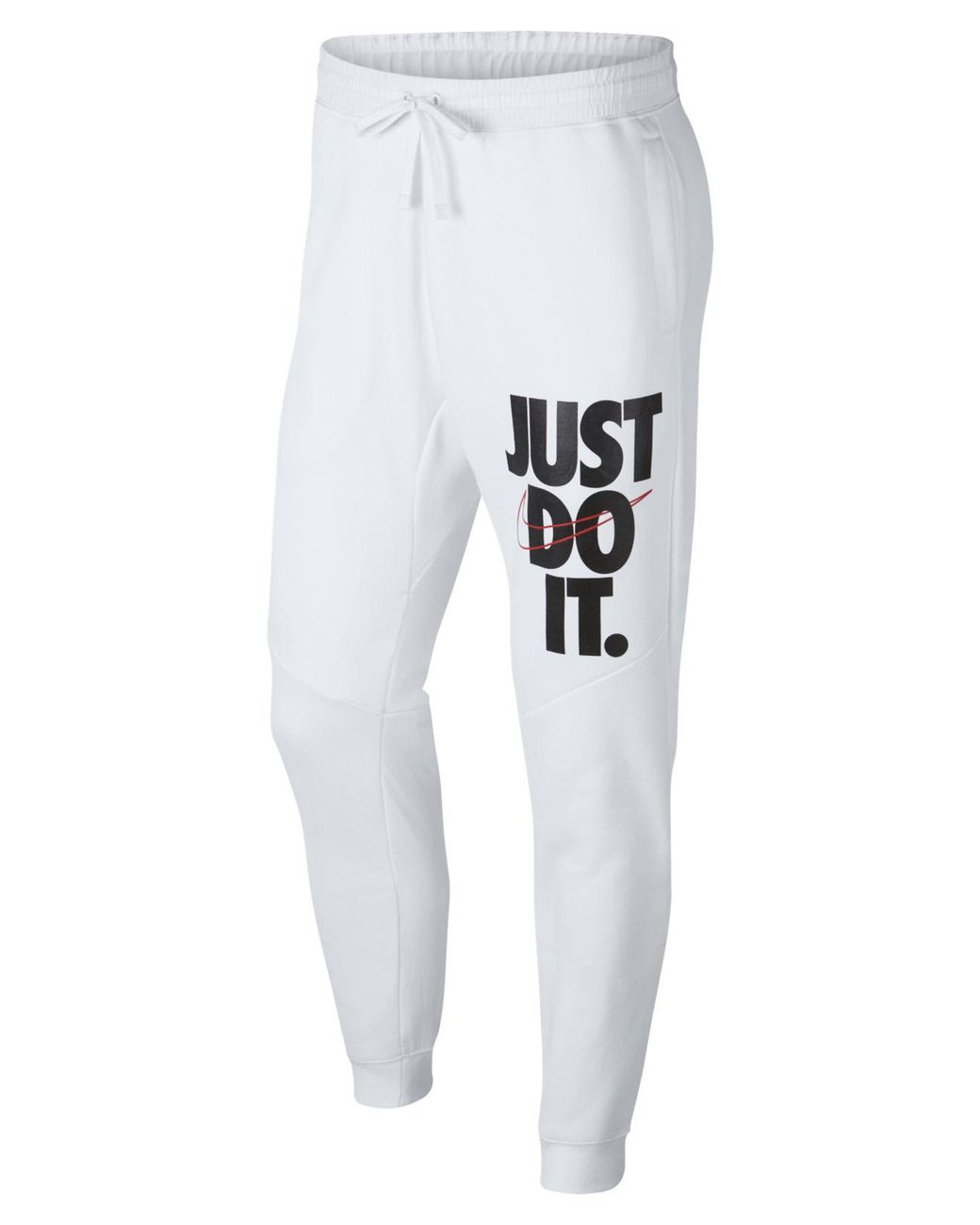 Nike Sportswear Just Do It Fleece Joggers in White for Men | Lyst