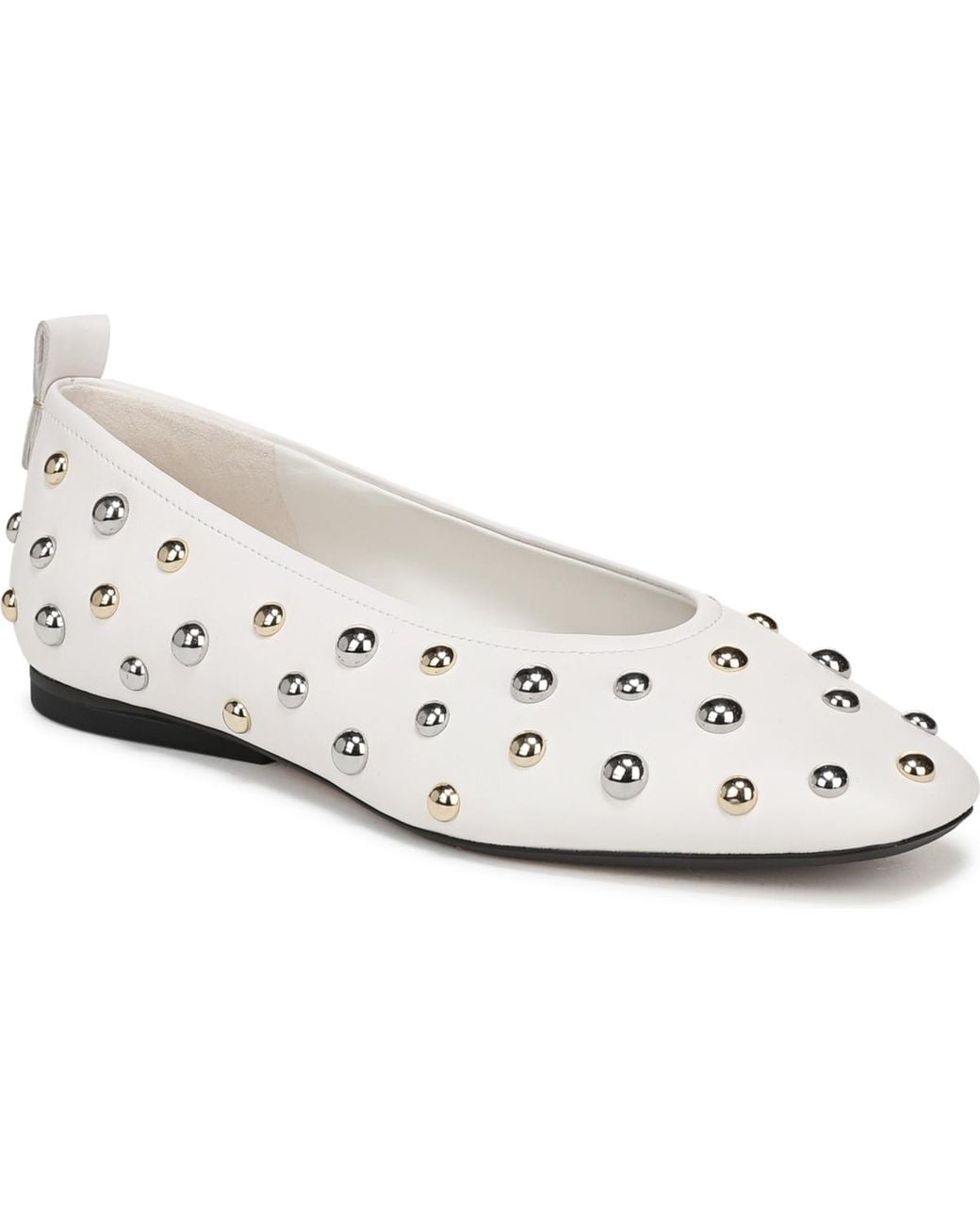 27 EDIT Naturalizer White Naturalizer Carla-stud Ballet Flats