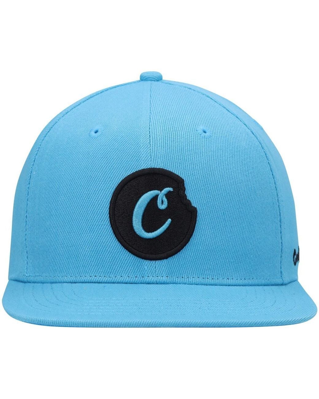 Cookies Blue C-bite Solid Snapback Hat for men