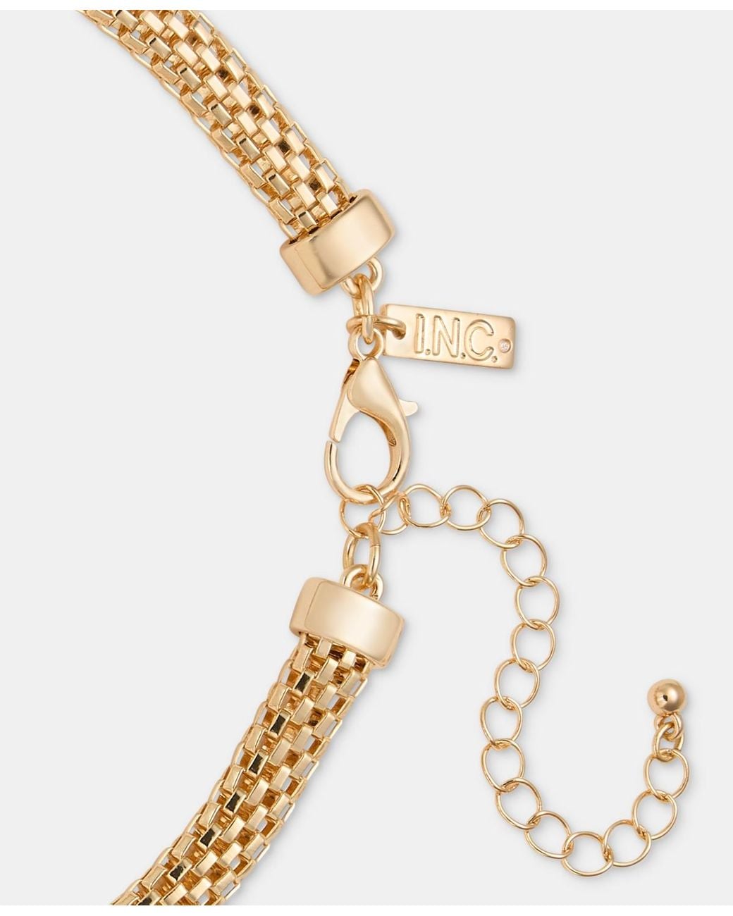 INC International Concepts Glass Crystal Gold-tone Statement Necklace ...