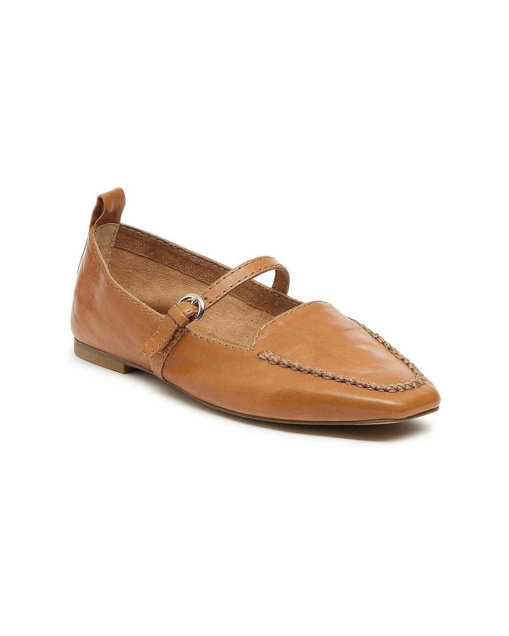 Square Dagger Kelsi Dagger Brooklyn Ferry Square-toe Leather Mary Jane Flats in Brown ...