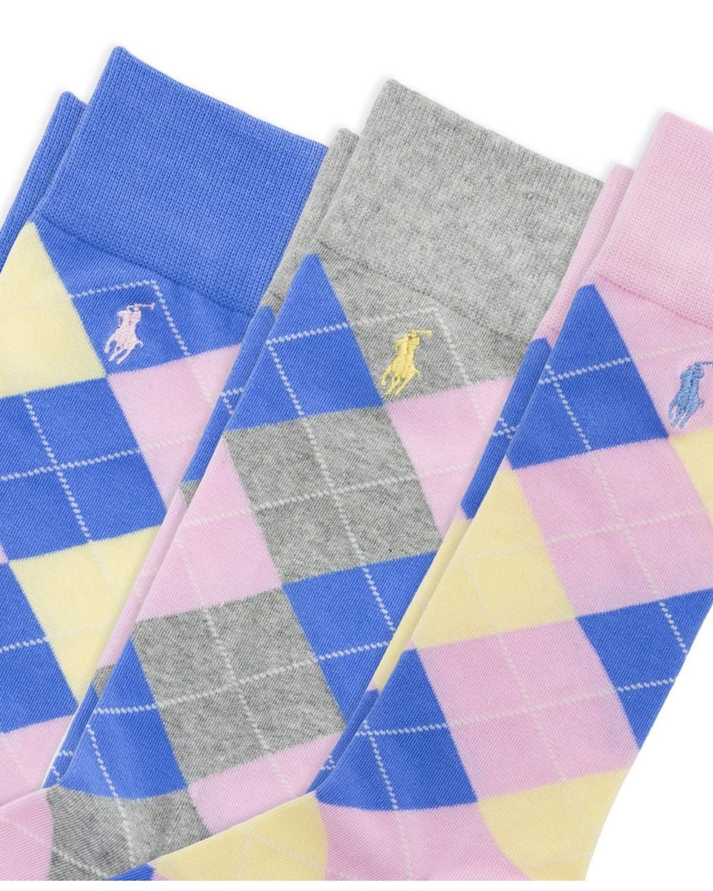 Polo Ralph Lauren Blue 3-pack Argyle Dress Socks for men