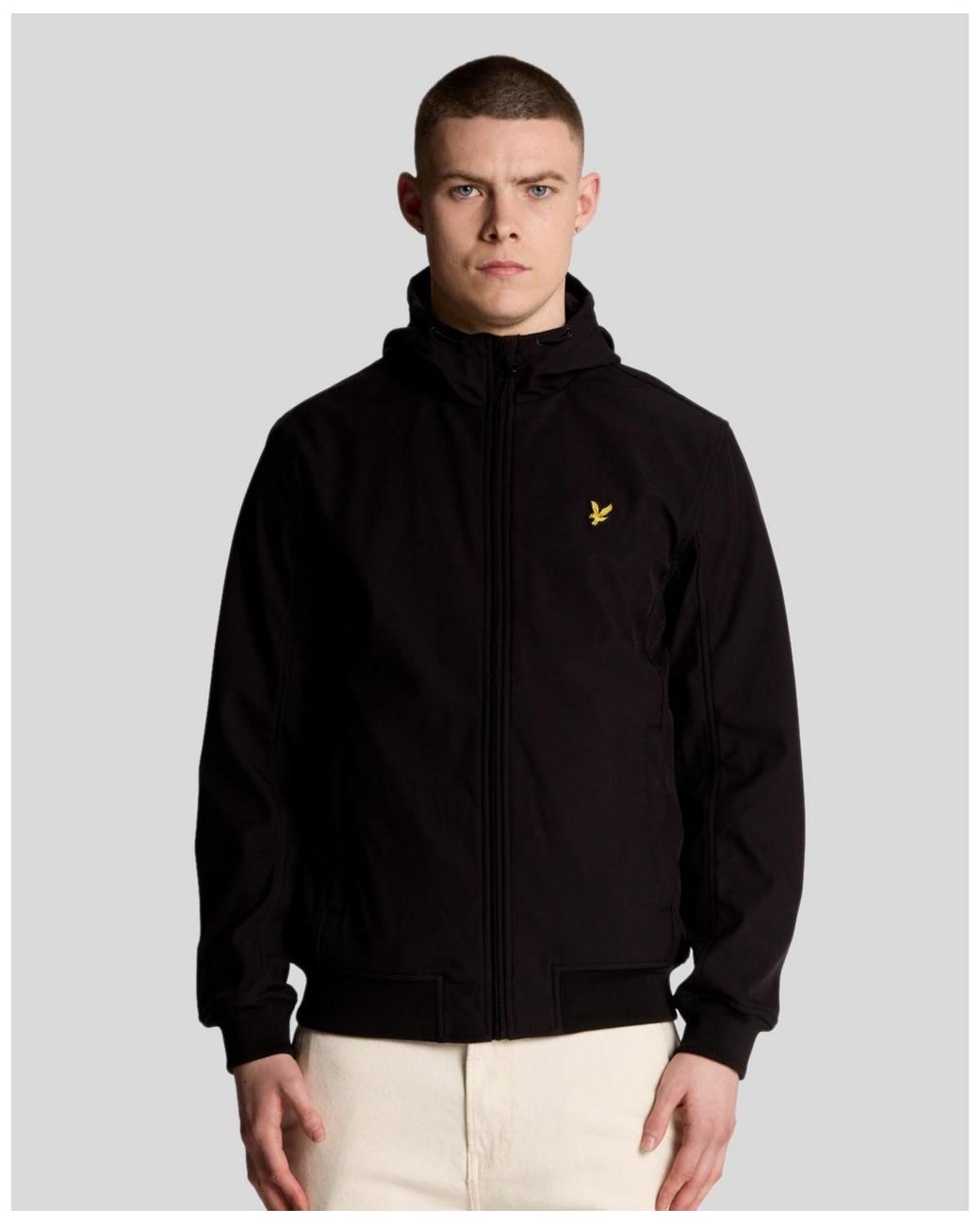 Lyle & Scott Mesh Lined Softshell Jacket in Black for Men | Lyst