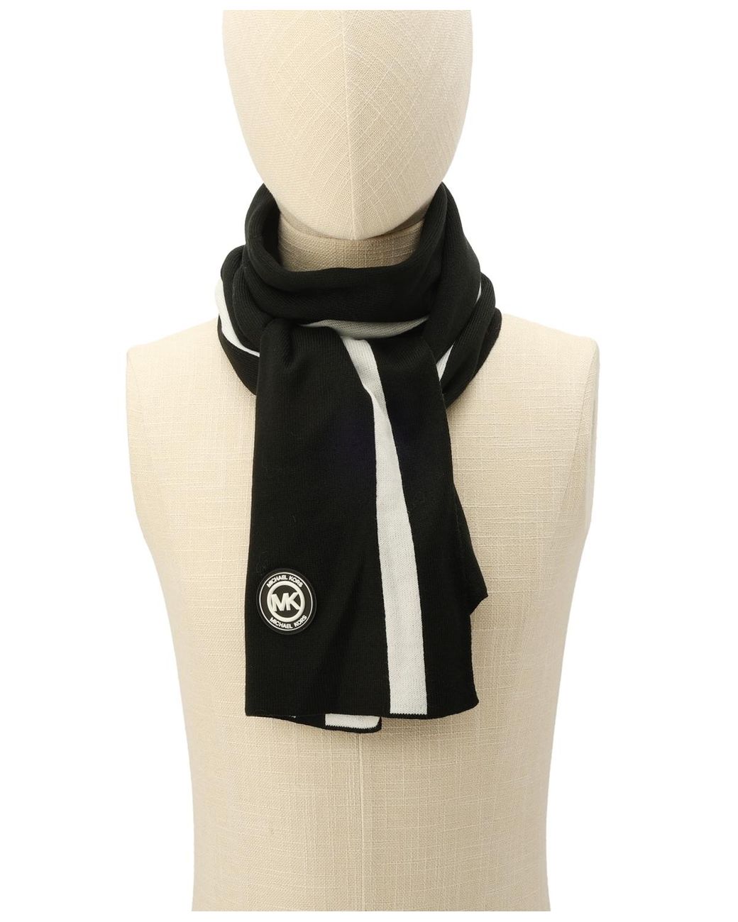 Michael Kors Black Ski Patch Scarf for men