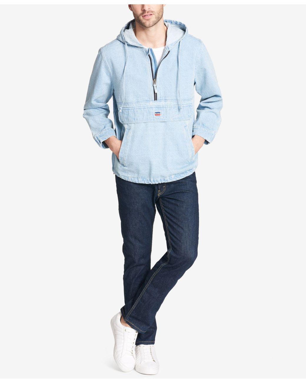 Details about   Man Hoodie LEVI'S pieced pullover hoodie 85620 