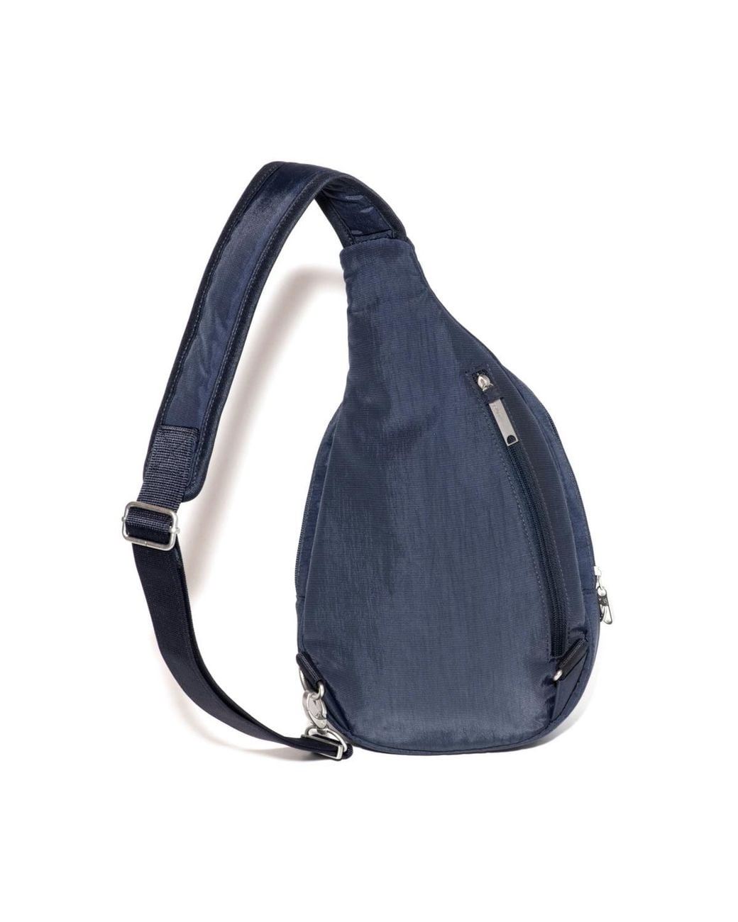 Baggallini Blue Anti-theft Multi Zip Sling
