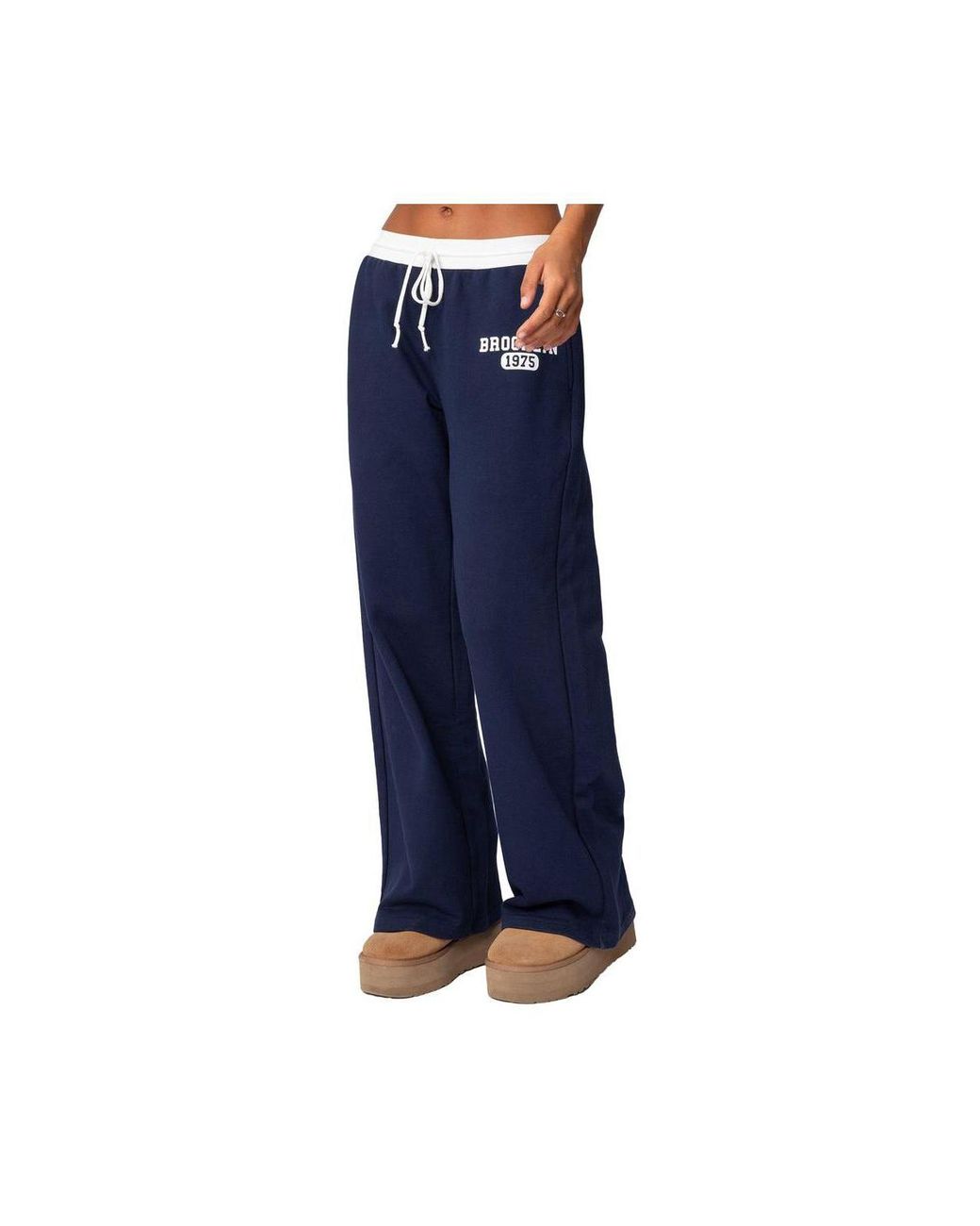 Edikted Blue Brookie Sweatpants