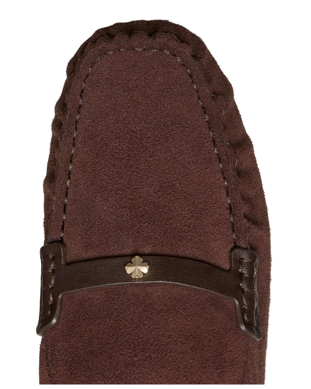 Kate Spade Flower Stud Round Toe Moccasin Loafers in Brown  display picture 1