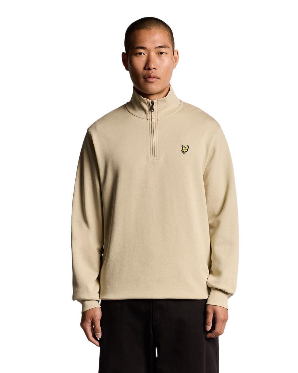 Lyle & Scott Natural Loopback Quarter Zip Sweat for men