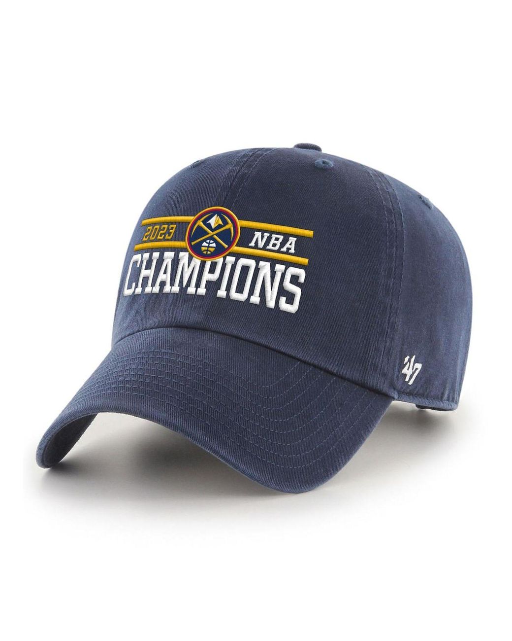 在庫人気】 フォーティーセブン メンズ 帽子 アクセサリー Denver Nuggets '47 2023 NBA Finals Champions  Clean Up Adjustable Hat Navy：asty